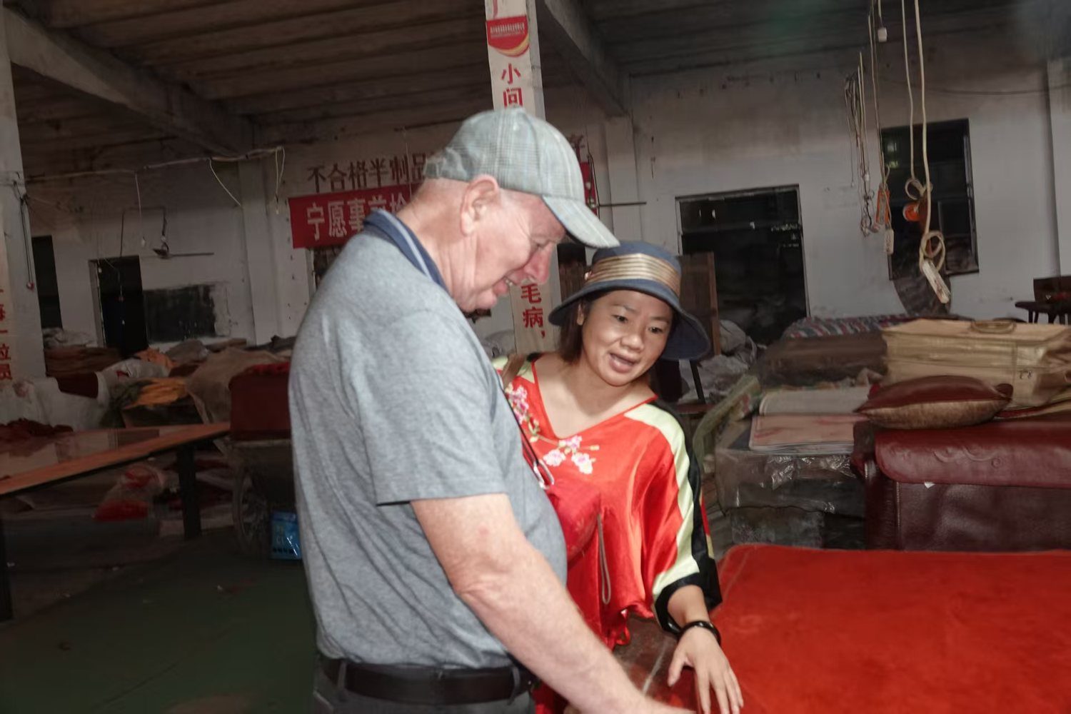 Buyers touring the workshop